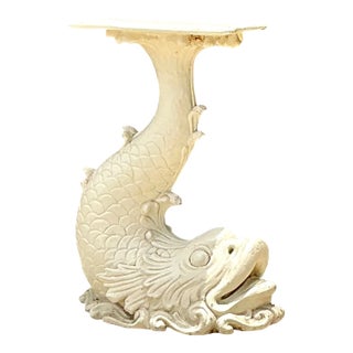 Vintage Ornate Fish Design Pedestal For Sale
