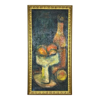 Richard "Dick" Hay 1942-2020 Indiana Heavy Impasto Oil Canvas MCM Still Life 1963 For Sale