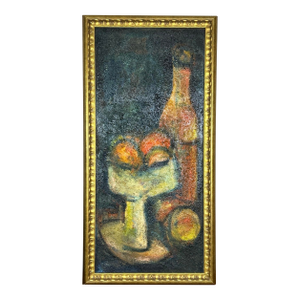 Richard "Dick" Hay 1942-2020 Indiana Heavy Impasto Oil Canvas MCM Still Life 1963