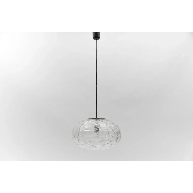 Large Oval Yellow Murano Glass Ball Pendant Lamp from Doria Leuchten, Germany, 1960s For Sale - Image 8 of 8