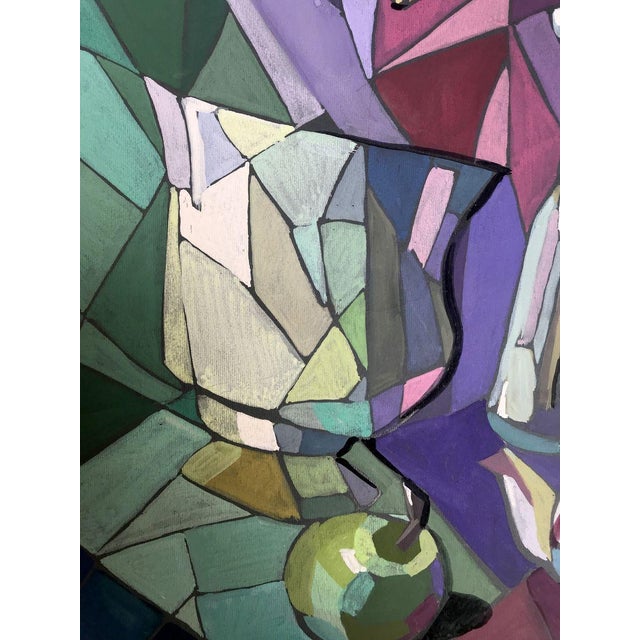Gouache Painting Table in the Kitchen Unknown Artist For Sale - Image 6 of 11