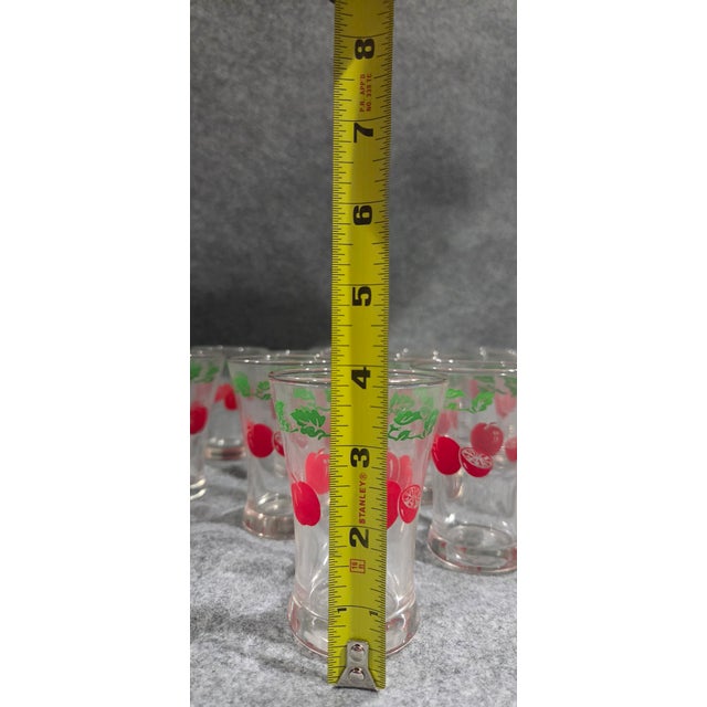 Anchor Hocking Vintage Anchor Hocking Tomato Leaf Juice Glasses Set of 12 For Sale - Image 4 of 4