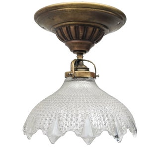 Pre-War Brass Ceiling Lamp, 1920s For Sale