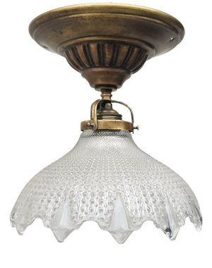Pre-War Brass Ceiling Lamp, 1920s