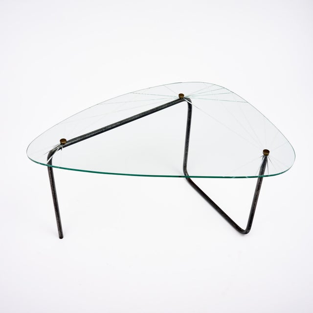 Mid-Century Modern Period Mid-Century Modern Etched Glass Coffee Table, Circa 1970 For Sale - Image 3 of 9