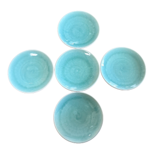 Jars-France Tourron Aqua (Elise) Salad Plates-Set of 5- 2015-2022