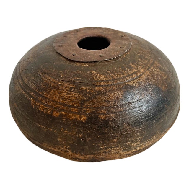 Antique India Rustic Tobacco Container For Sale