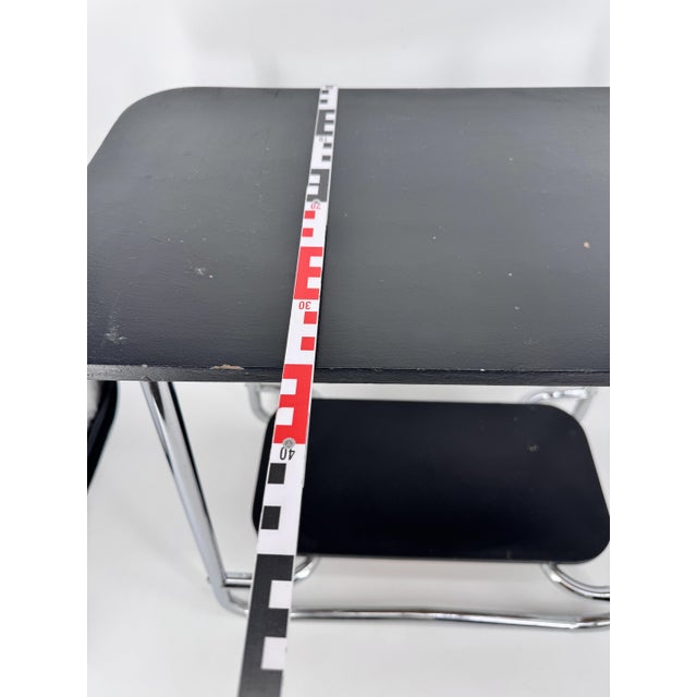 Bauhaus Side Table in Chrome and Wood, 1930s For Sale - Image 18 of 18