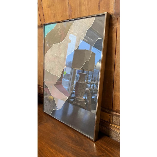 Peter Keefer Screenprint, signed and numbered in pencil. Lively colors. Placed in silver metal frame. Some of scuffing and...