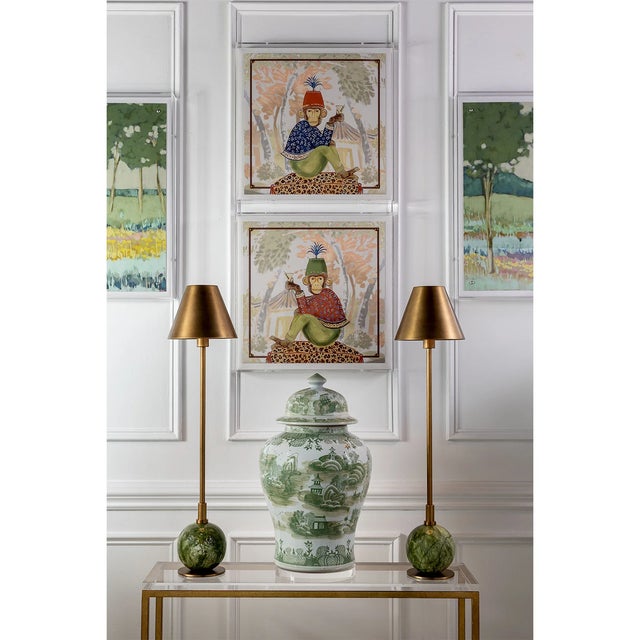 2020s Green Willow Large Jar For Sale - Image 5 of 8