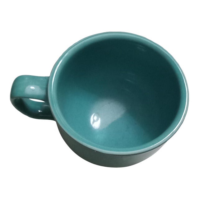 Homer Laughlin China Intro 1986 Fiesta Turquoise Jumbo 18 Oz Mug / Planter Cup Usa Oven Safe, Microwave Safe, Dishwasher Safe Discontinued Piece For Sale