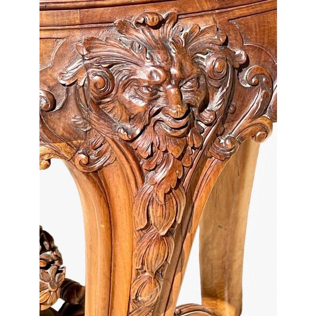 Louis XV Style Walnut Pedestal Table For Sale - Image 5 of 13