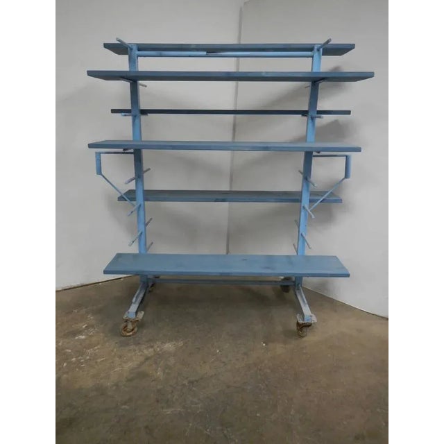 Ceramist's Display Shelf with Wheels, 1950s For Sale - Image 11 of 11