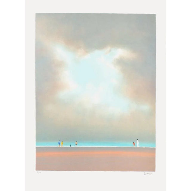 Figurative 1990 Pierre Doutreleau Afternoon on the Beach Lithograph For Sale - Image 3 of 3