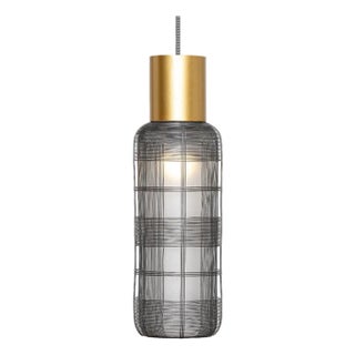Slim by Oggetti Dark Grey Galvanized Iron Pendant Light For Sale