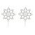 Contemporary Jeweled Snowflake Stem (Set of 4) For Sale - Image 3 of 3