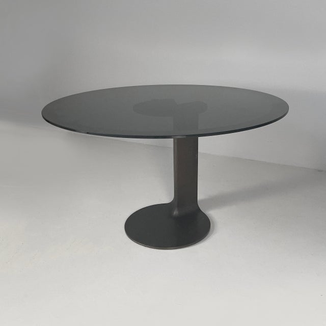 Italian Modern Round TL59 Dining Table attributed to Afra and Tobia Scarpa for Poggi, 1980s For Sale - Image 18 of 18