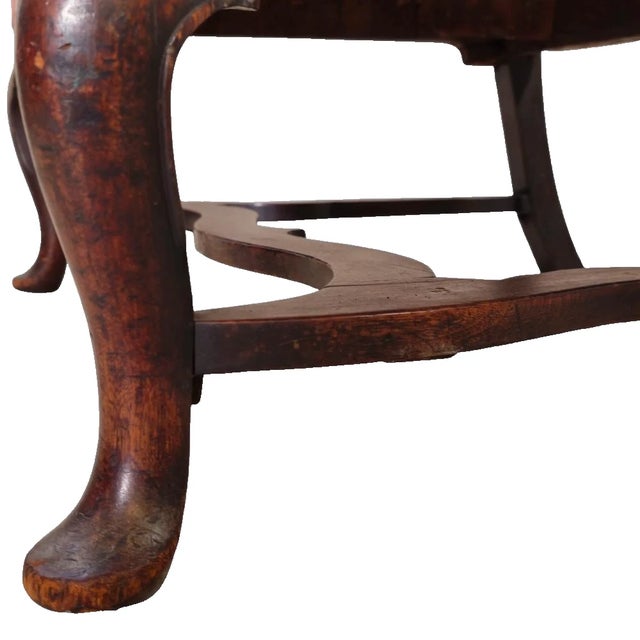Wood Important 18th Century Philadelphia Queen Anne Wing/Easy Chair Circa 1740 For Sale - Image 7 of 11