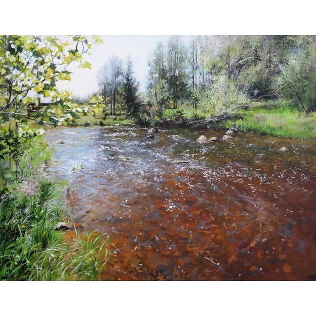 Janis Zingitis, Amata River in Spring, 2024, Oil on Canvas For Sale - Image 10 of 10