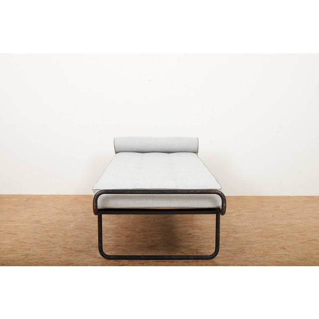Black Daybed with Black Lacquered Steel Tubing For Sale - Image 8 of 16