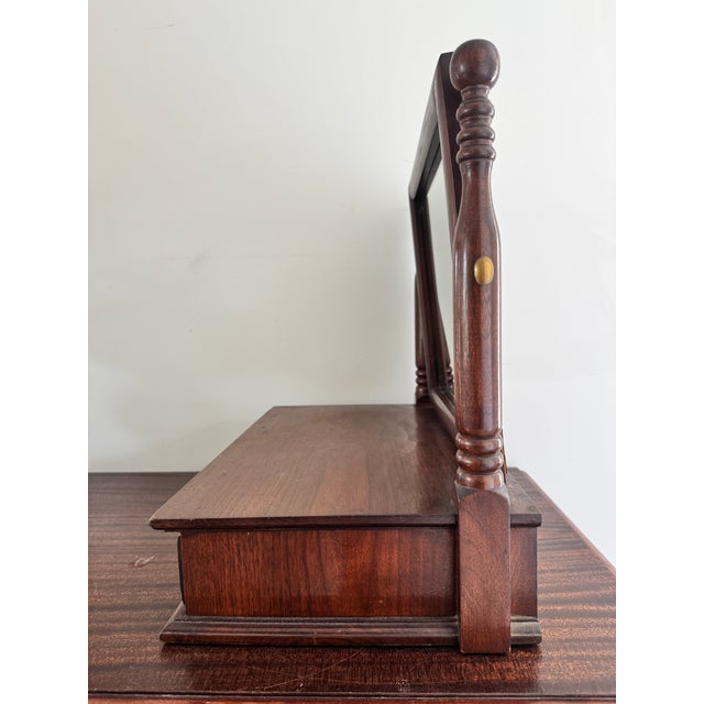 Mid 20th Century Federal Style Mahogany Tabletop Shaving Mirror For Sale In Pittsburgh - Image 6 of 12