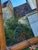 Vintage Bamboo-Style Wooden Mirror, 1960s For Sale - Image 4 of 6