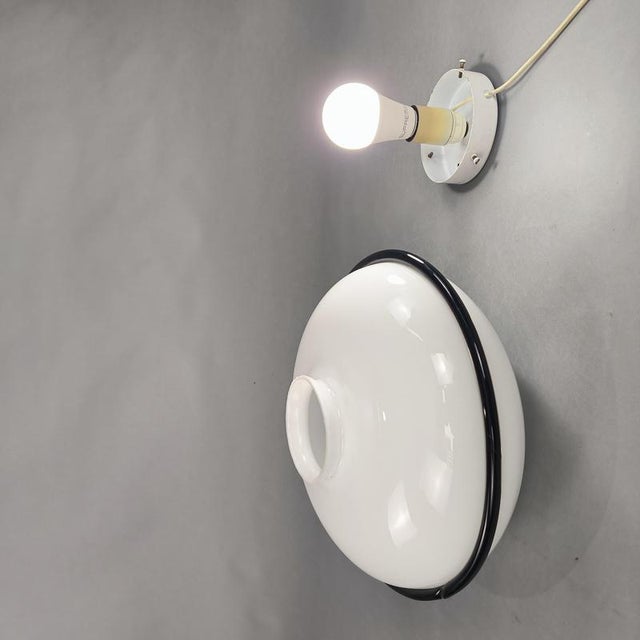 Glass Vintage Murano Glass Elliptical Ceiling Lamp, 1970s For Sale - Image 7 of 10