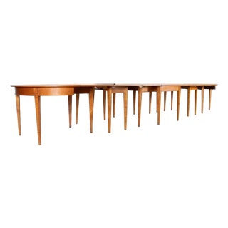 Quigley of Chicago Tiger Maple Monumental Banquet Table - Adjustable to 17.5' - French Directoire Style - Mid 20th Century For Sale