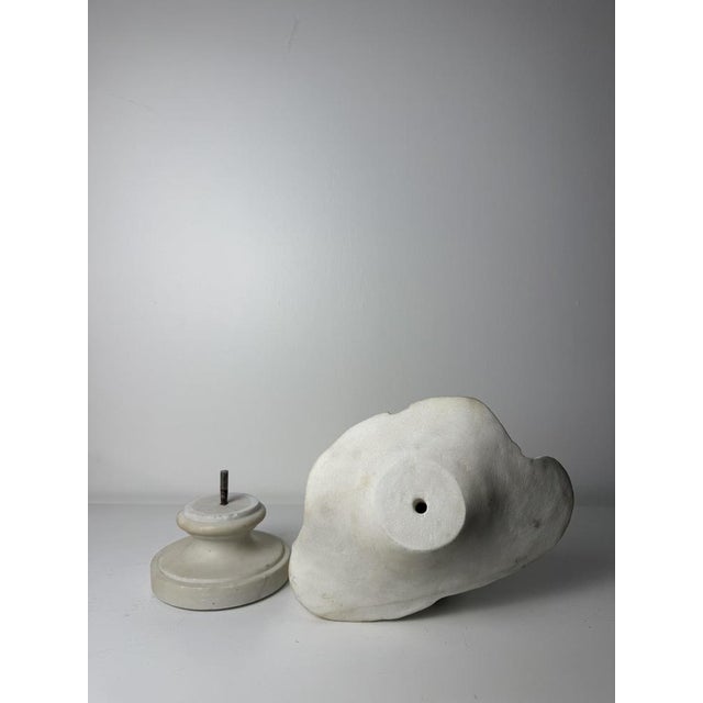 Sculpture Bust of Young Woman, 1800s, Marble For Sale - Image 14 of 15