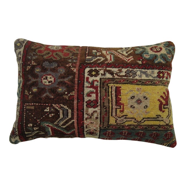 Zabihi Collection Lumbar Turkish Rug Pillow For Sale