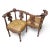 Antique Italian Renaissance Revival Carved Tufted Tete-a-Tete Settee Newly Reupholstered in Leather For Sale - Image 9 of 10