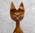 Mid-Century 17" Teak Siamese Cat Carved Sculpture - A Pair For Sale - Image 6 of 9