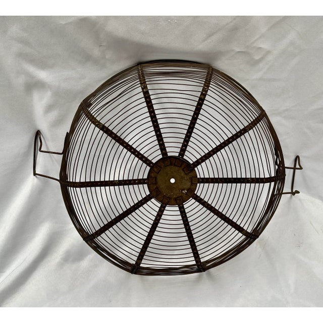 Farmhouse Vintage Metal Gathering Basket For Sale - Image 3 of 11