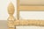 Henredon Style French Regency Louis XVI Cream Crackle Lacquered Upholstered King Size Bed For Sale - Image 11 of 14