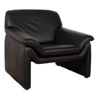 Atlanta Armchair in Black Leather from Lauuser For Sale