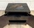 Vintage Chinoiserie Black Lacquer Nightstand Cabinet With Carved Stone Figures For Sale - Image 4 of 13