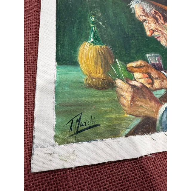 Abstract Expressionism T. March Oil Painting 1950s Loose Colorful Old Man Signed For Sale - Image 3 of 3