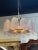 Metal Modern Pink Murano Glass and Brass Chandelier For Sale - Image 7 of 7