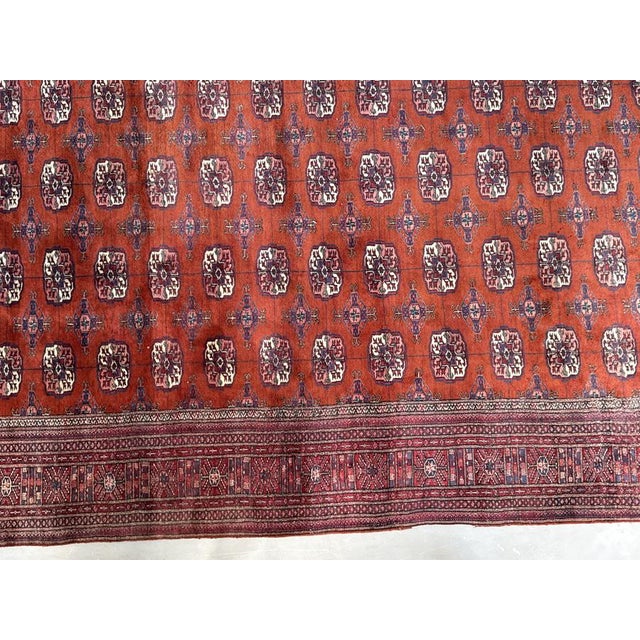 Vintage Handwoven Bokhara Wool Rug, Turkmenistan, 1960s For Sale - Image 13 of 18