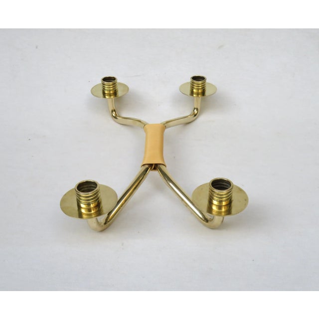 Mid-Century Modern Brass Candlestick, Austria, 1950s For Sale - Image 3 of 18