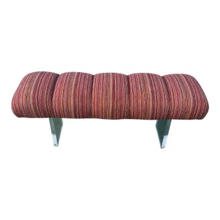 1980s Mid Century Modern Lucite Cloud Bench For Sale
