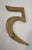 Vintage Brass Number Five “5” House Number For Sale - Image 4 of 4