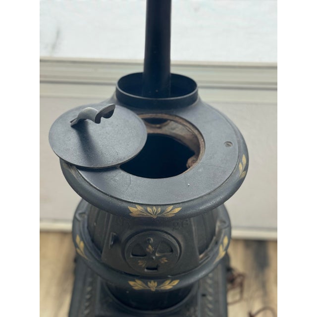 Mid-Century Modern Late 20th Century Cast Iron Stove & Lamp For Sale - Image 3 of 12