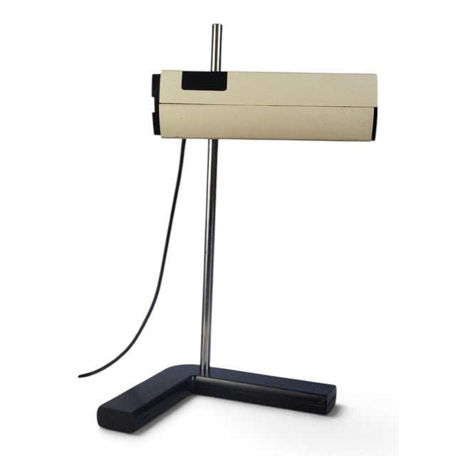 This Space Age desk lamp, designed by French designer Jean-René Talopp in the 1970s, is part of the SAMP Manade...