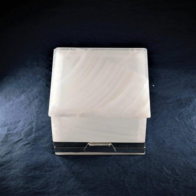 Lapis Inlay Onyx Box For Sale - Image 4 of 13
