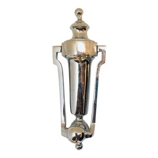 1960s Traditional Style Chrome Door Knocker For Sale