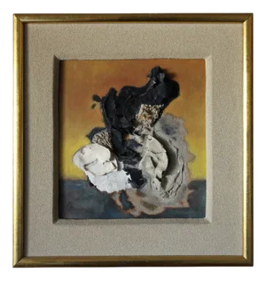 Suzanne Thienpont, 3D Artwork, 1971, Sand on Wooden Panel, Framed