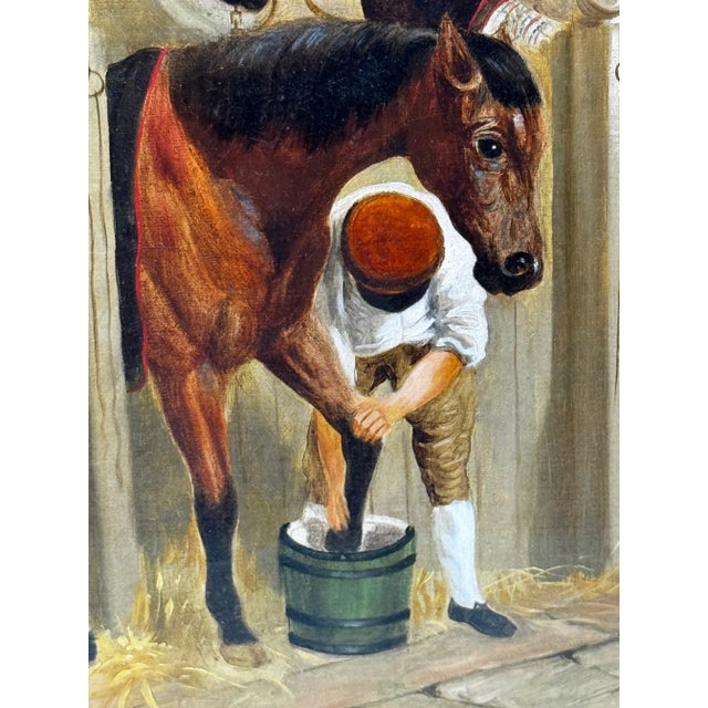 Victorian Equestrian Oil Painting the Hunting Stud – After John Frederick Herring SNR English School For Sale - Image 6 of 18