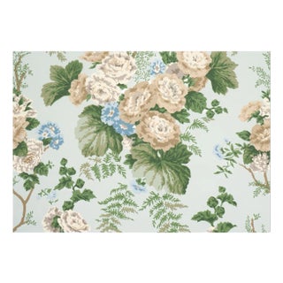 Schumacher Wycombe Park Wallcovering in Sky For Sale