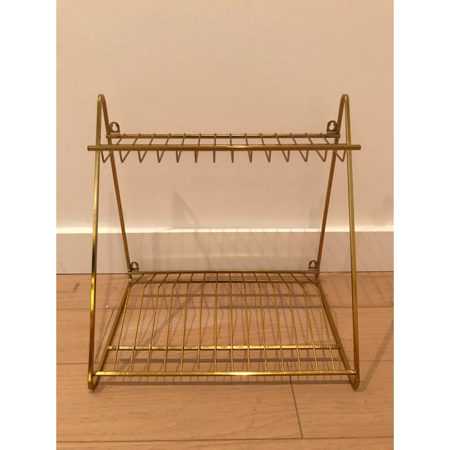 Cb2 Gold Wall Mounted Dish Drying Rack Chairish